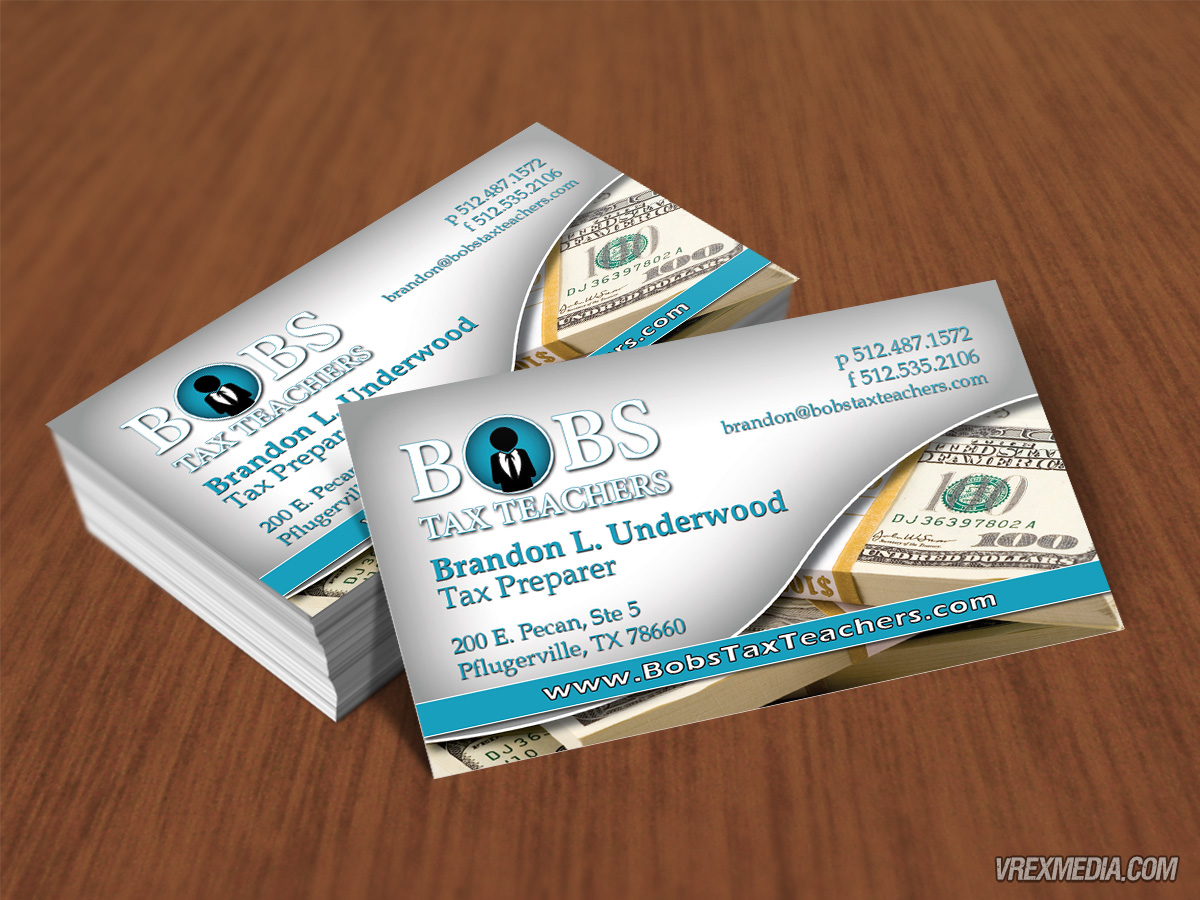tax preparation business cards 2