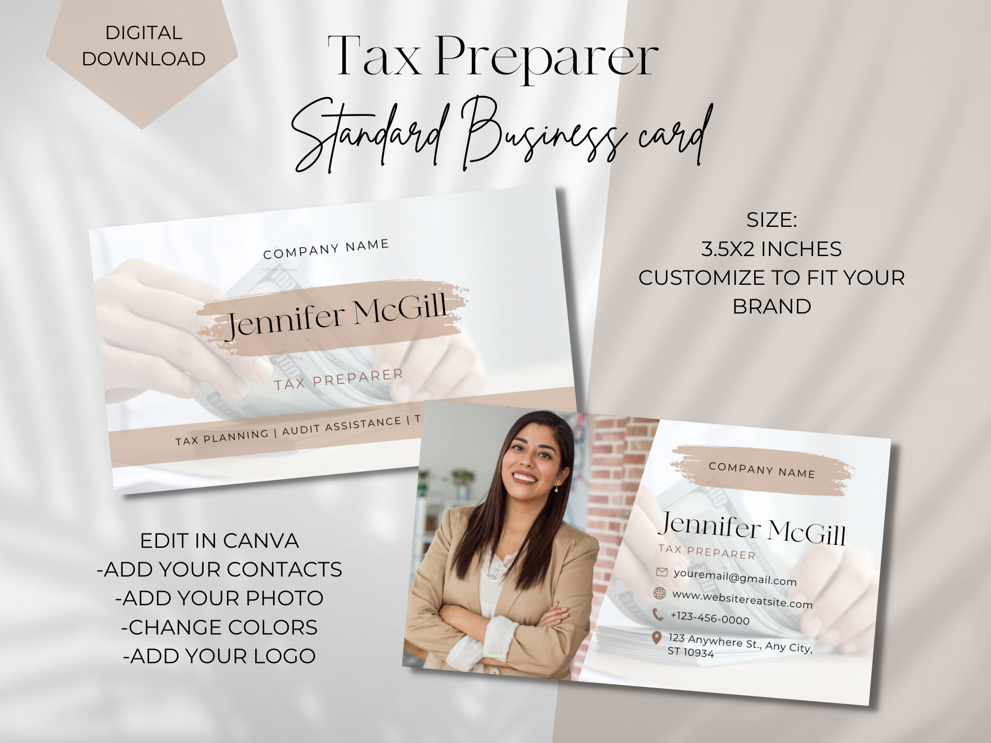 tax preparer business cards example 4