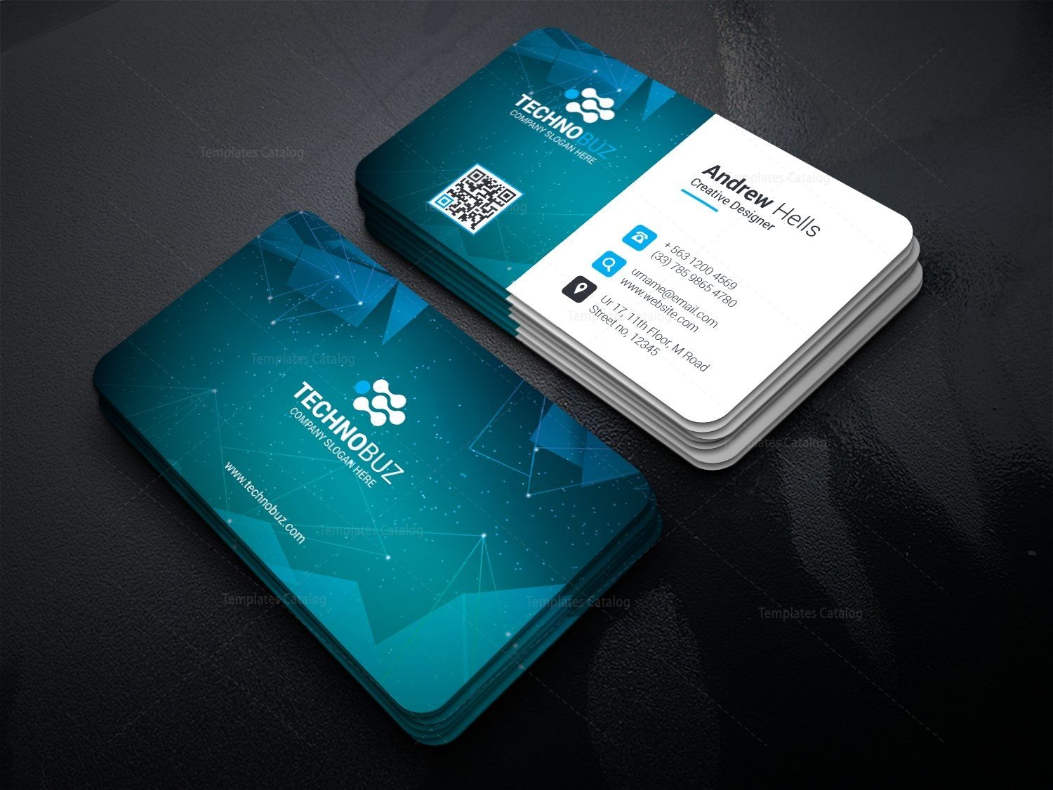 technology business cards templates free 2