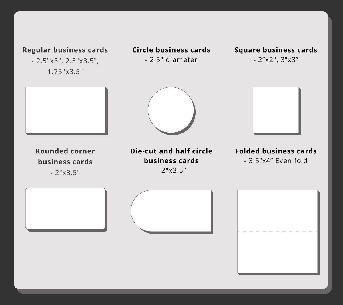 text size for business cards 1