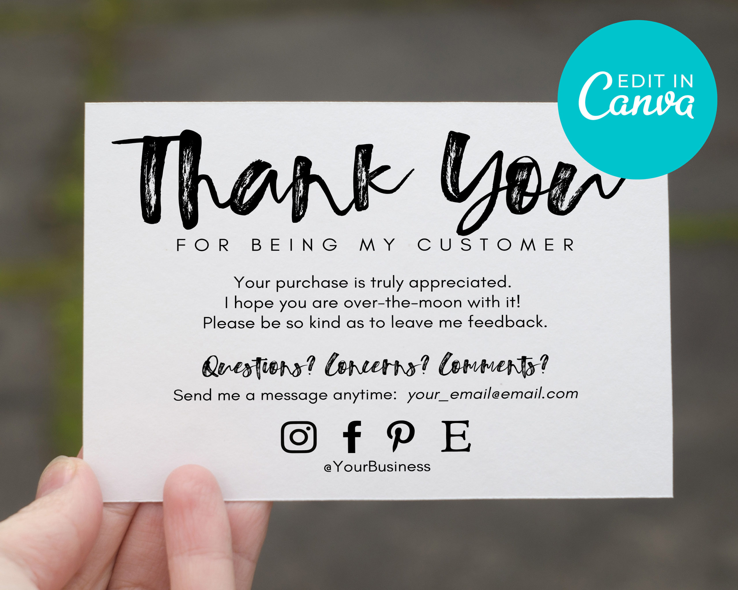 thank you for your business cards template 1
