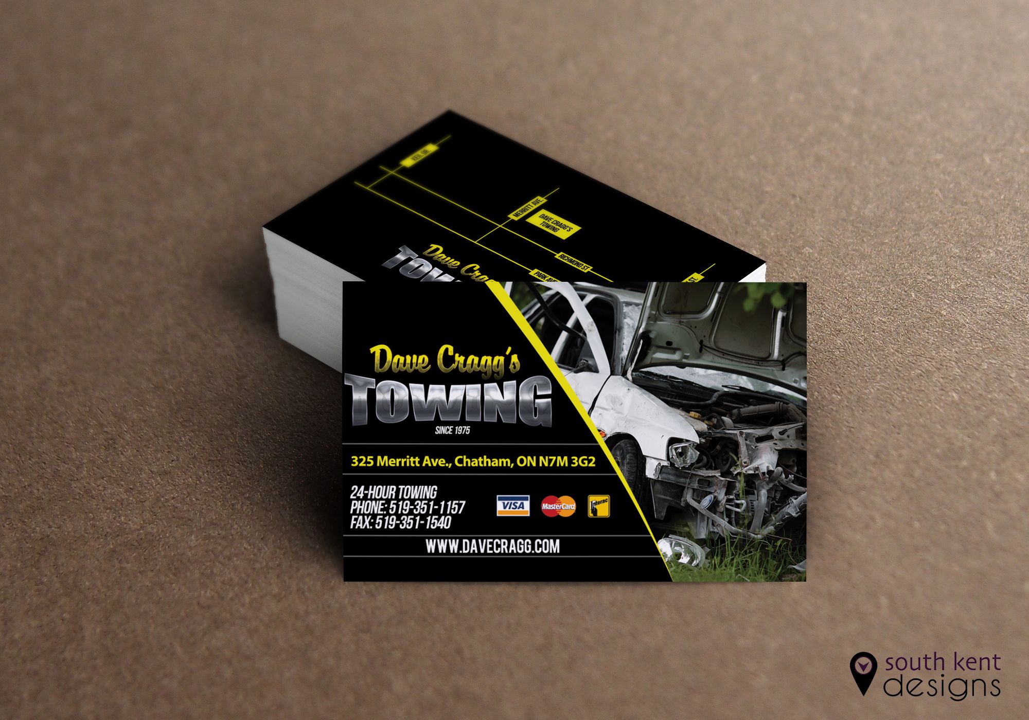 towing business cards templates 1