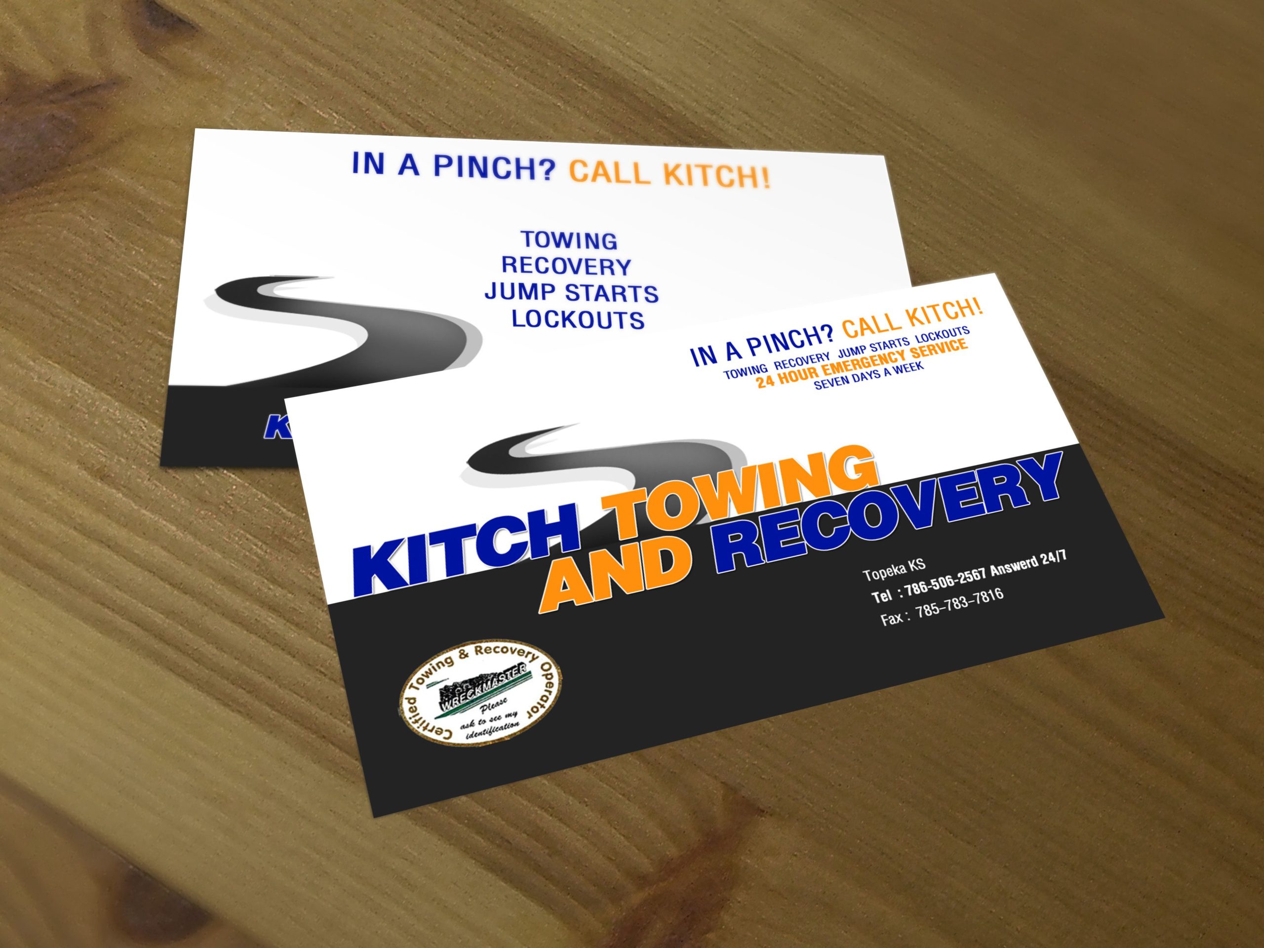 towing company business cards 2