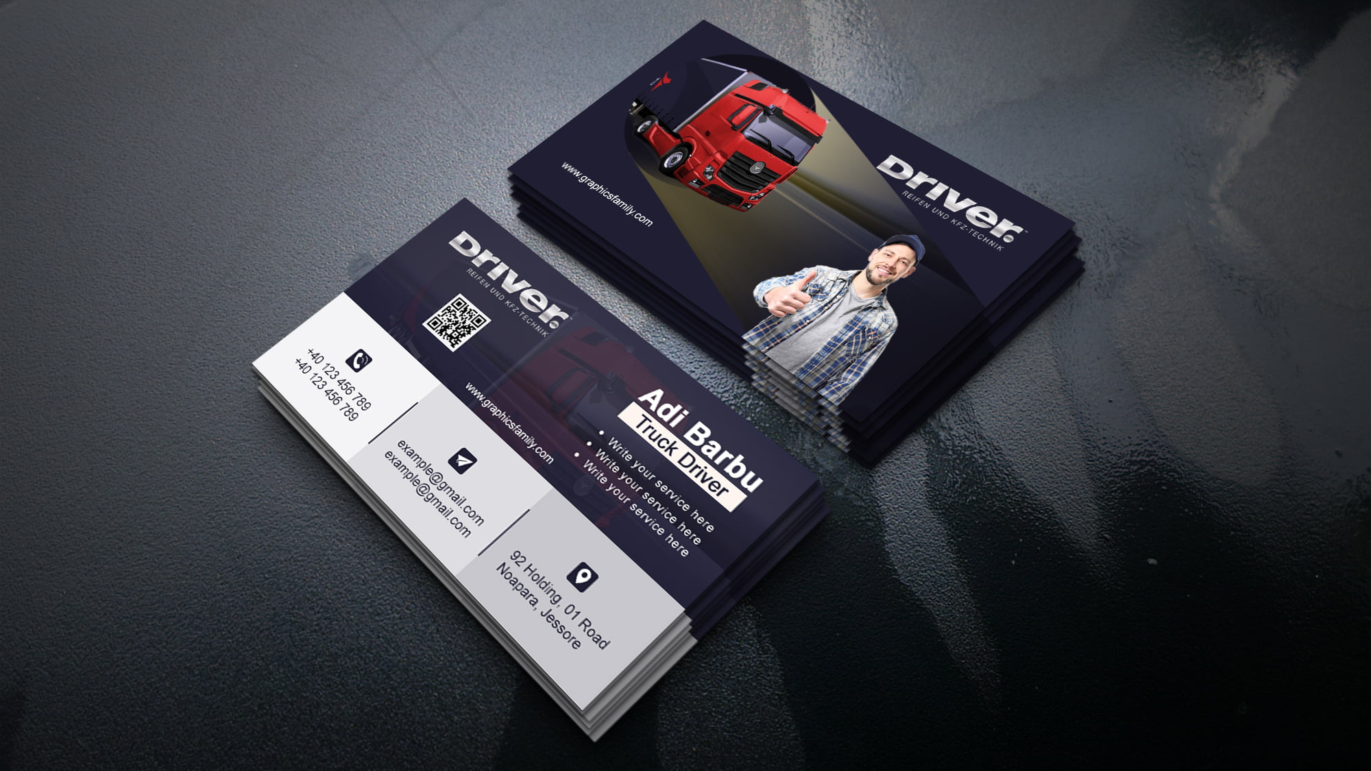 trucking business cards designs 1