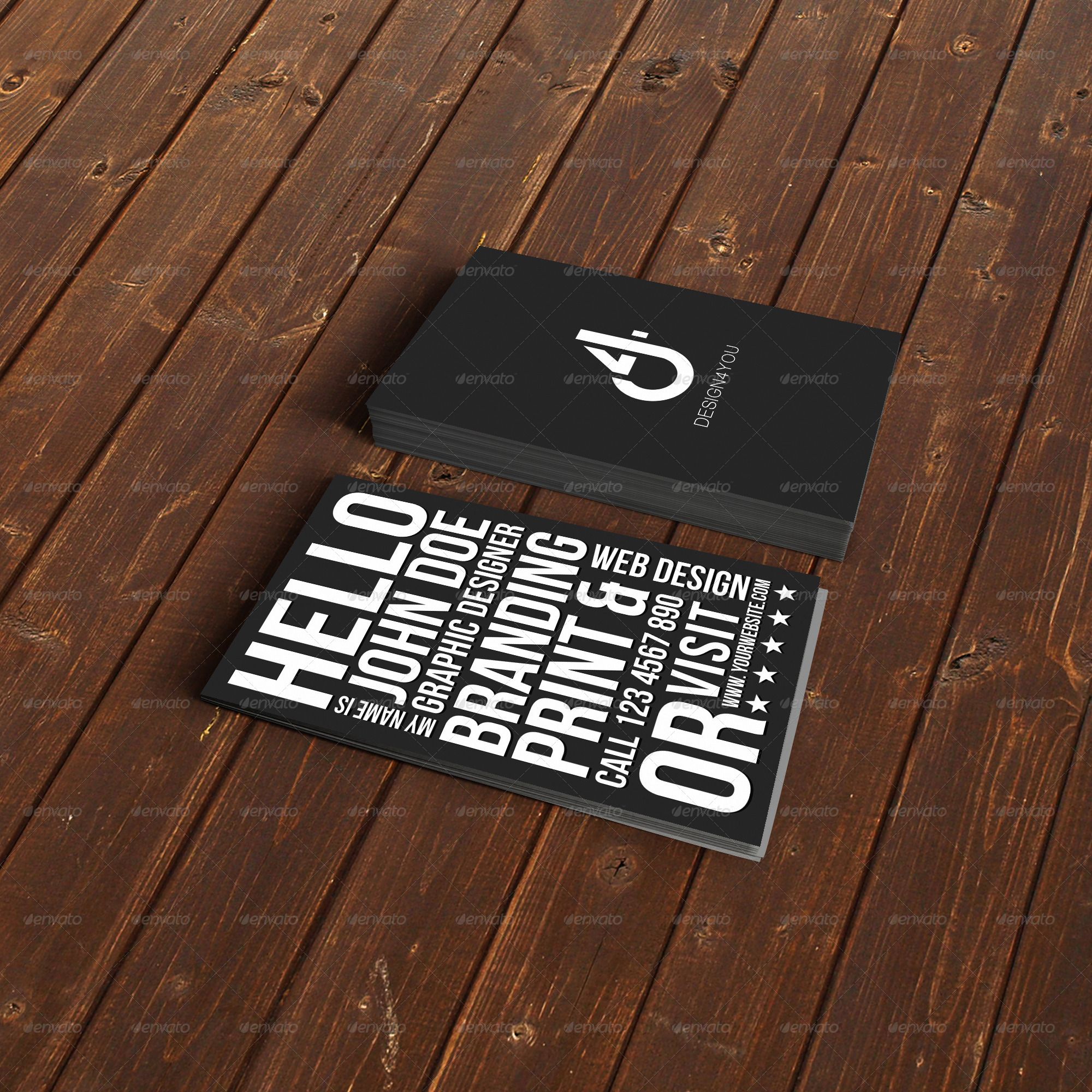 typography business cards 1