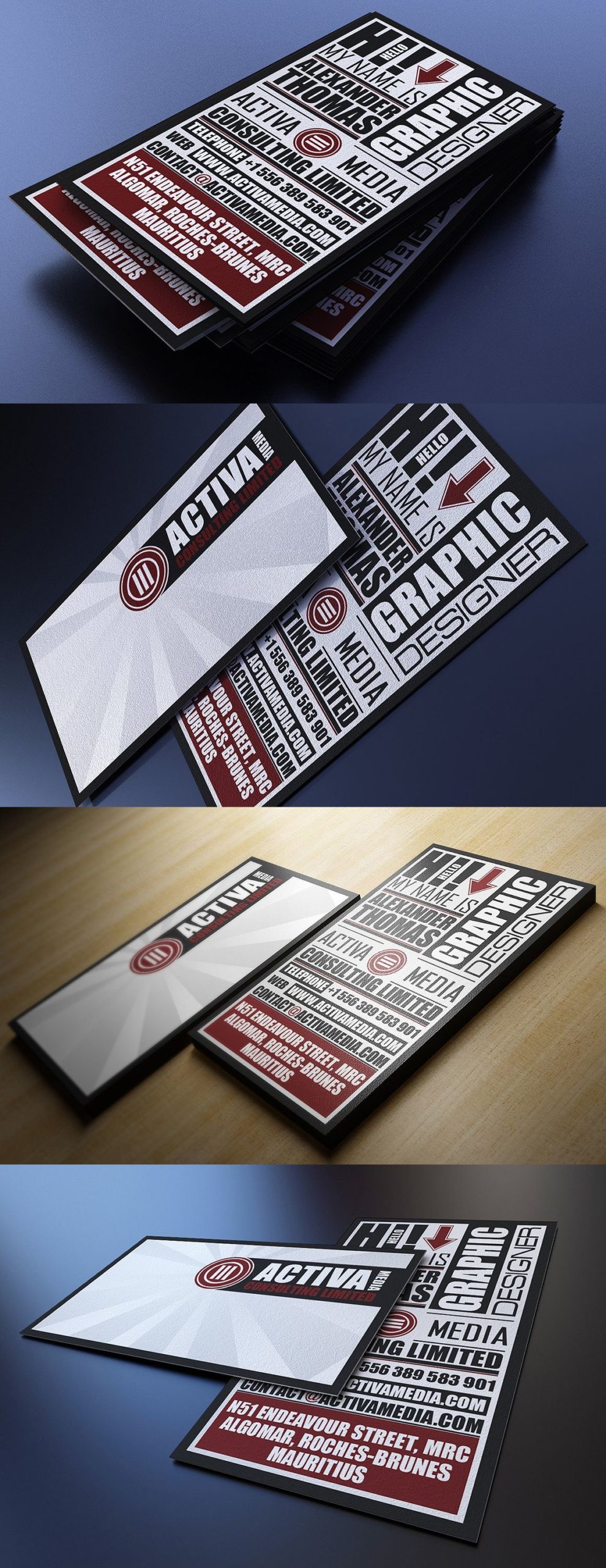 typography business cards 2