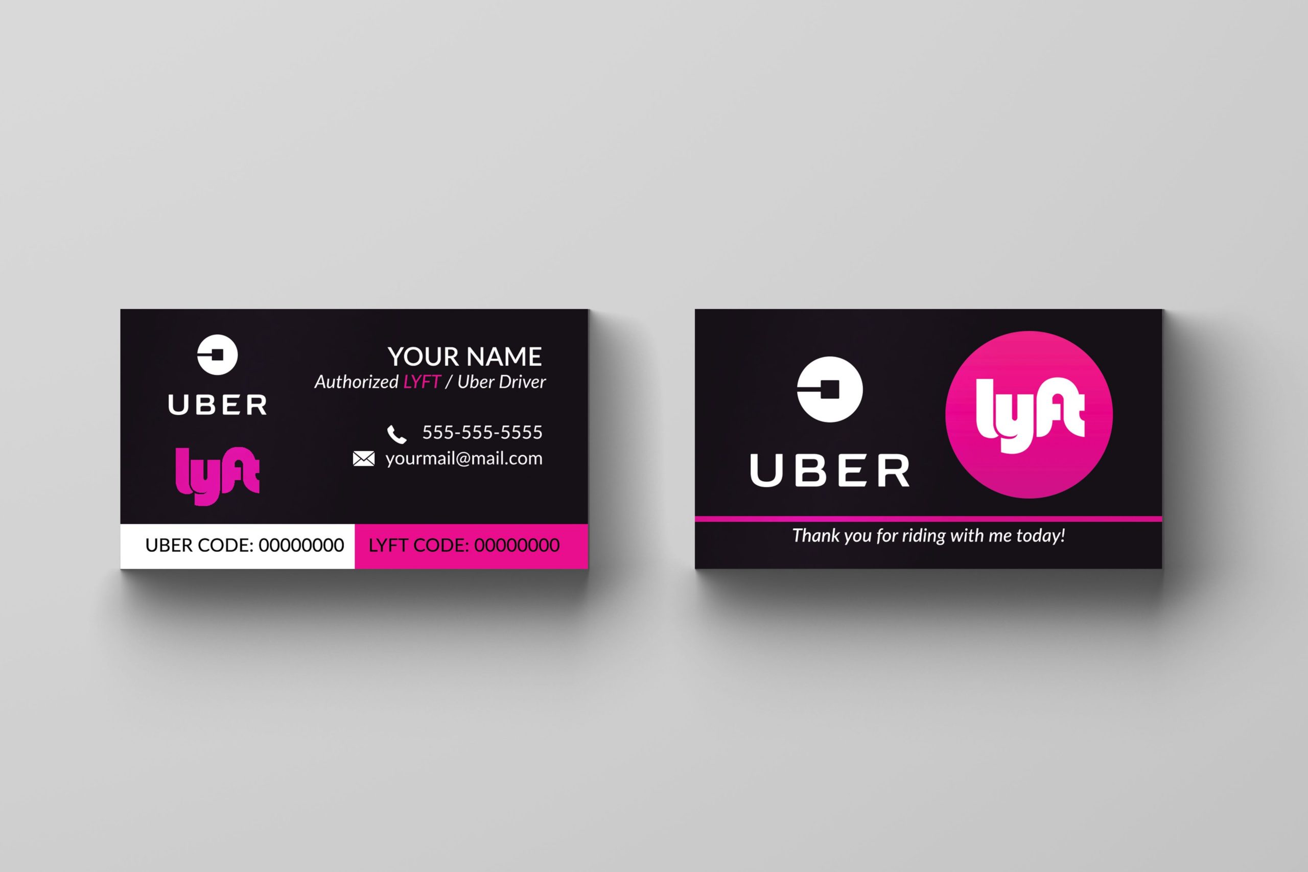 uber driver business cards 1