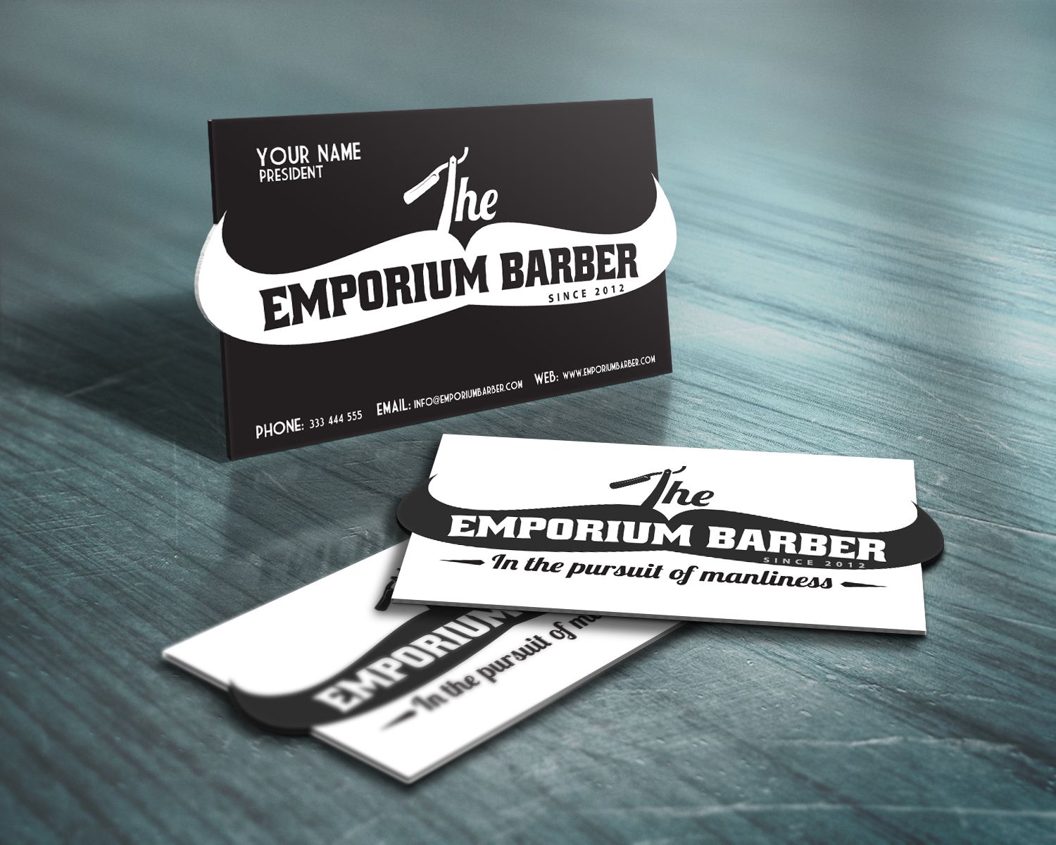 unique barber business cards 1