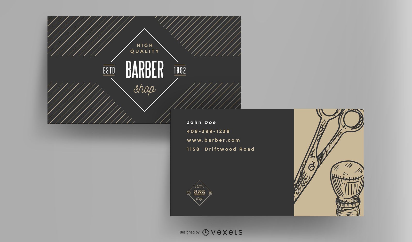 unique barber business cards 4