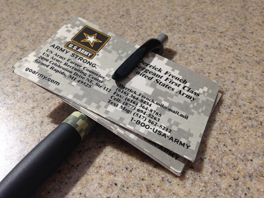 us army business cards 1