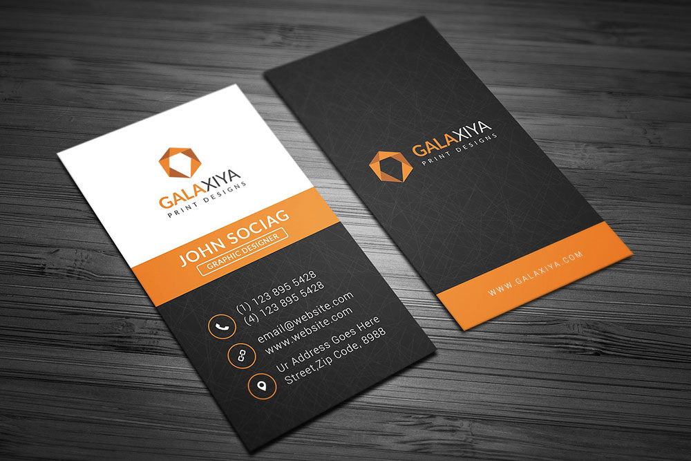 vertical business cards mockup 2