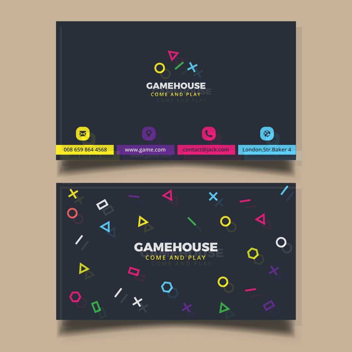 video games business cards 1