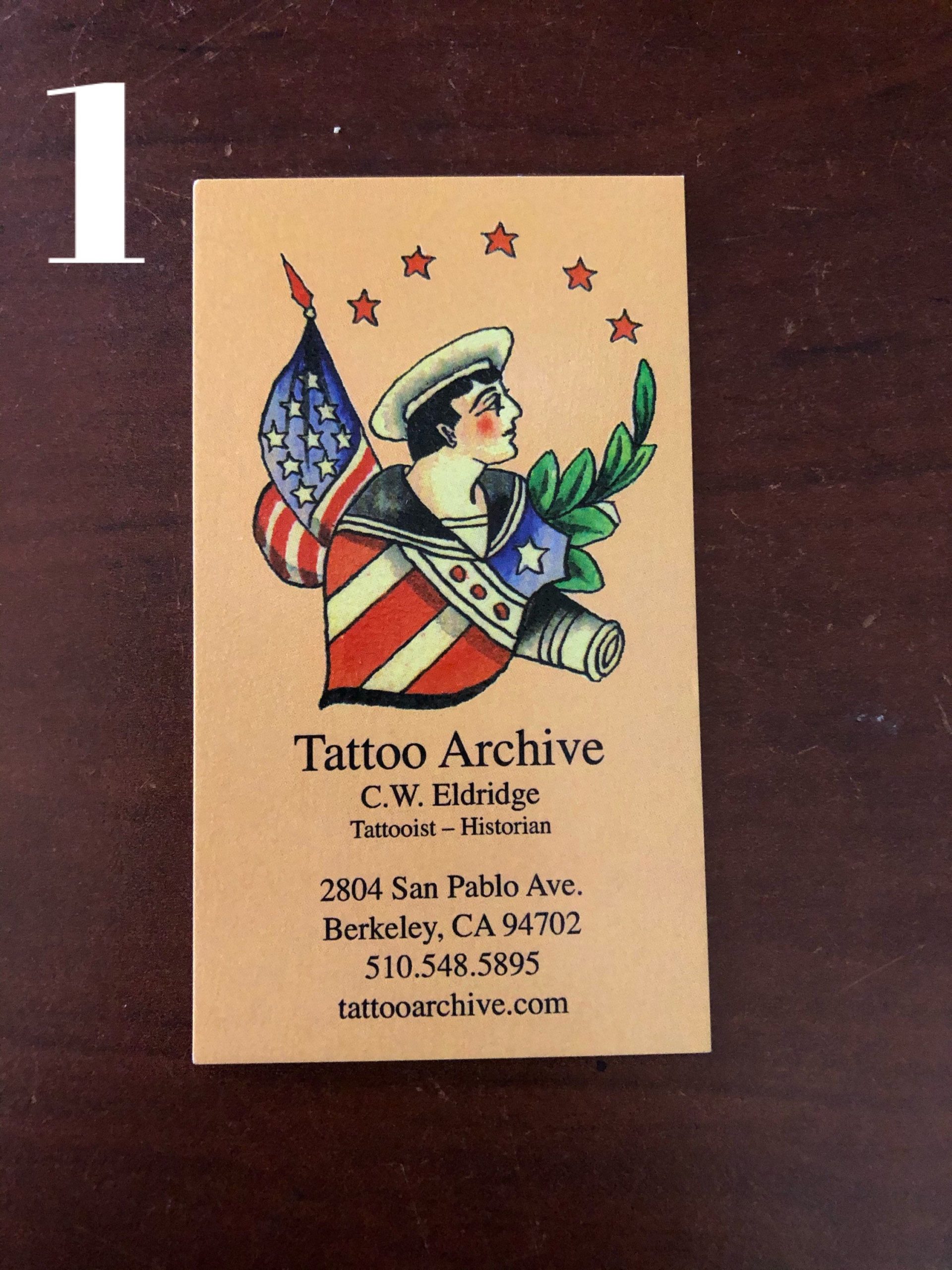 vintage tattoo business cards 2
