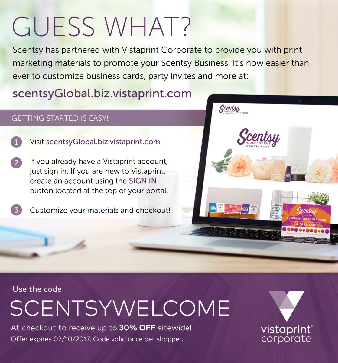 vistaprint scentsy business cards 3