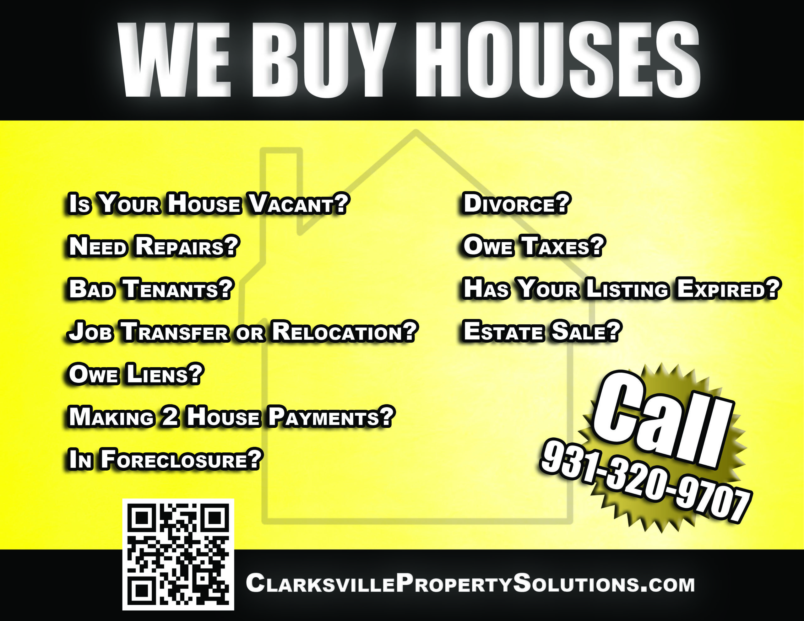 we buy houses business cards 1