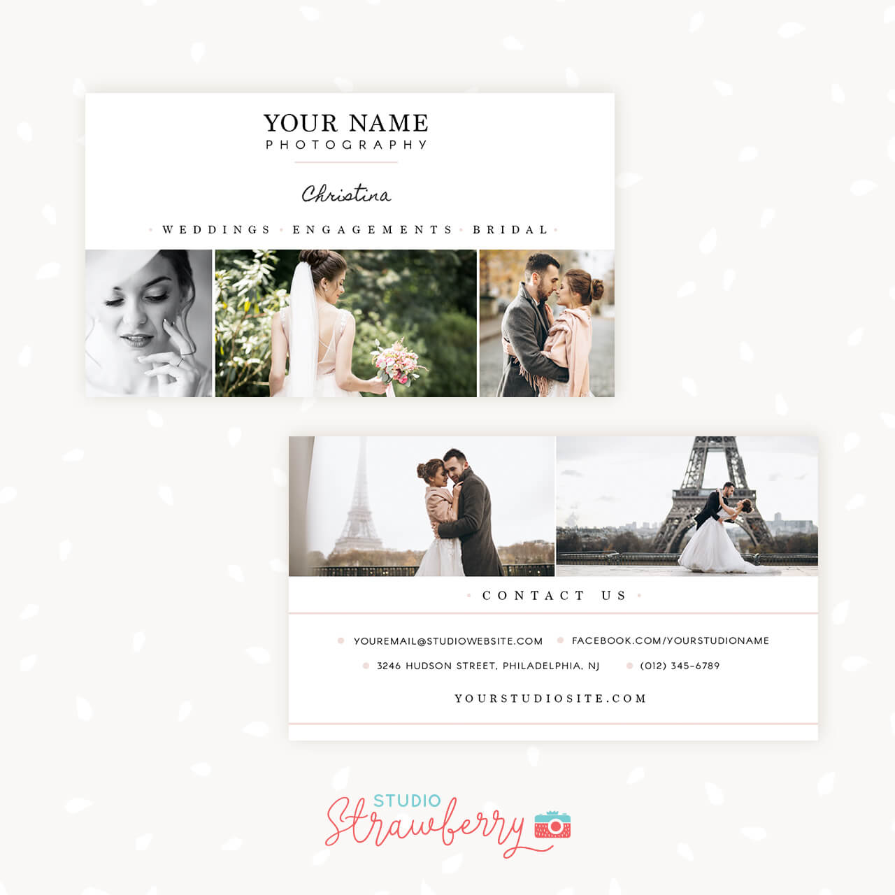 wedding photography business cards 3