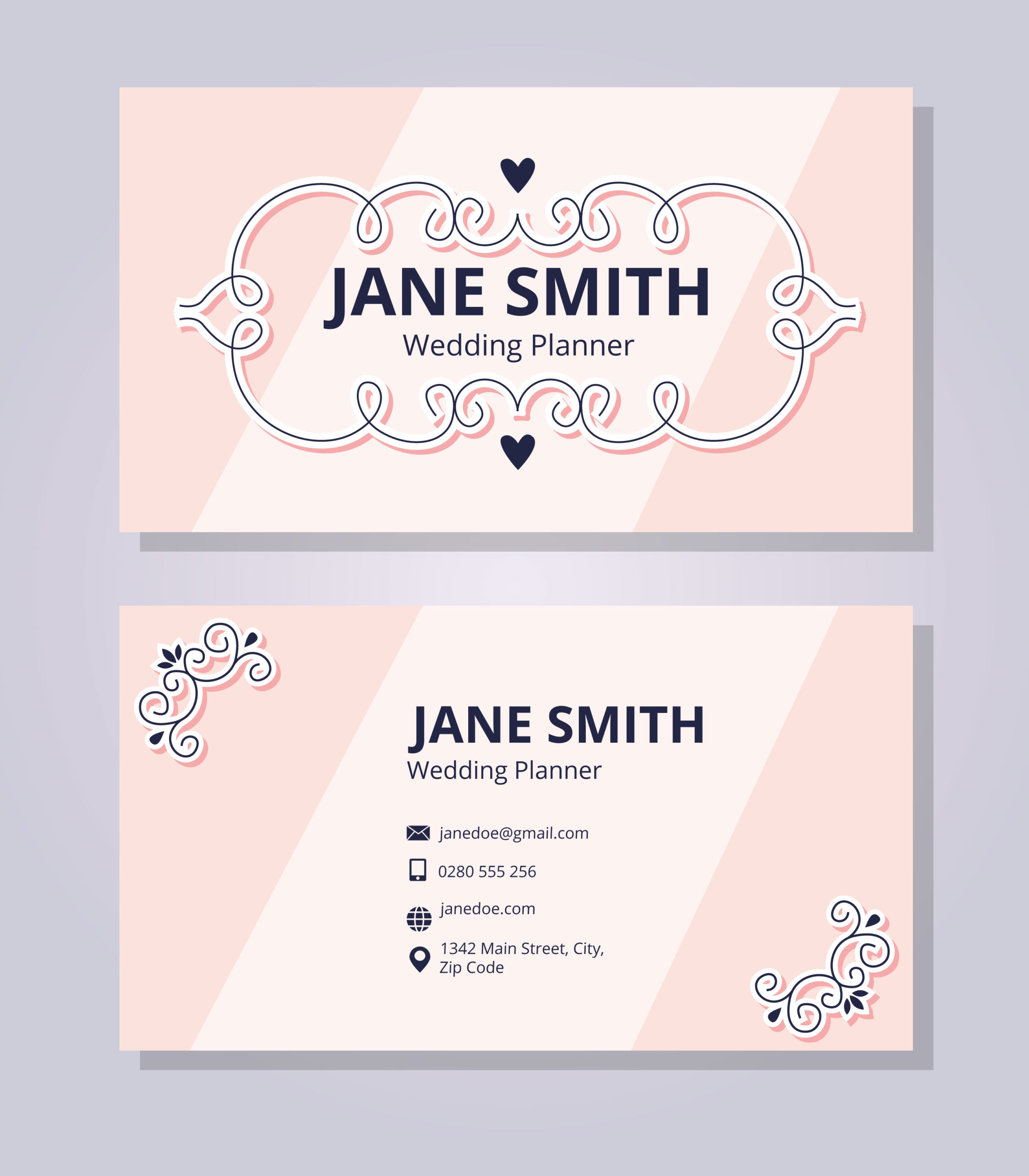 wedding planner business cards 3