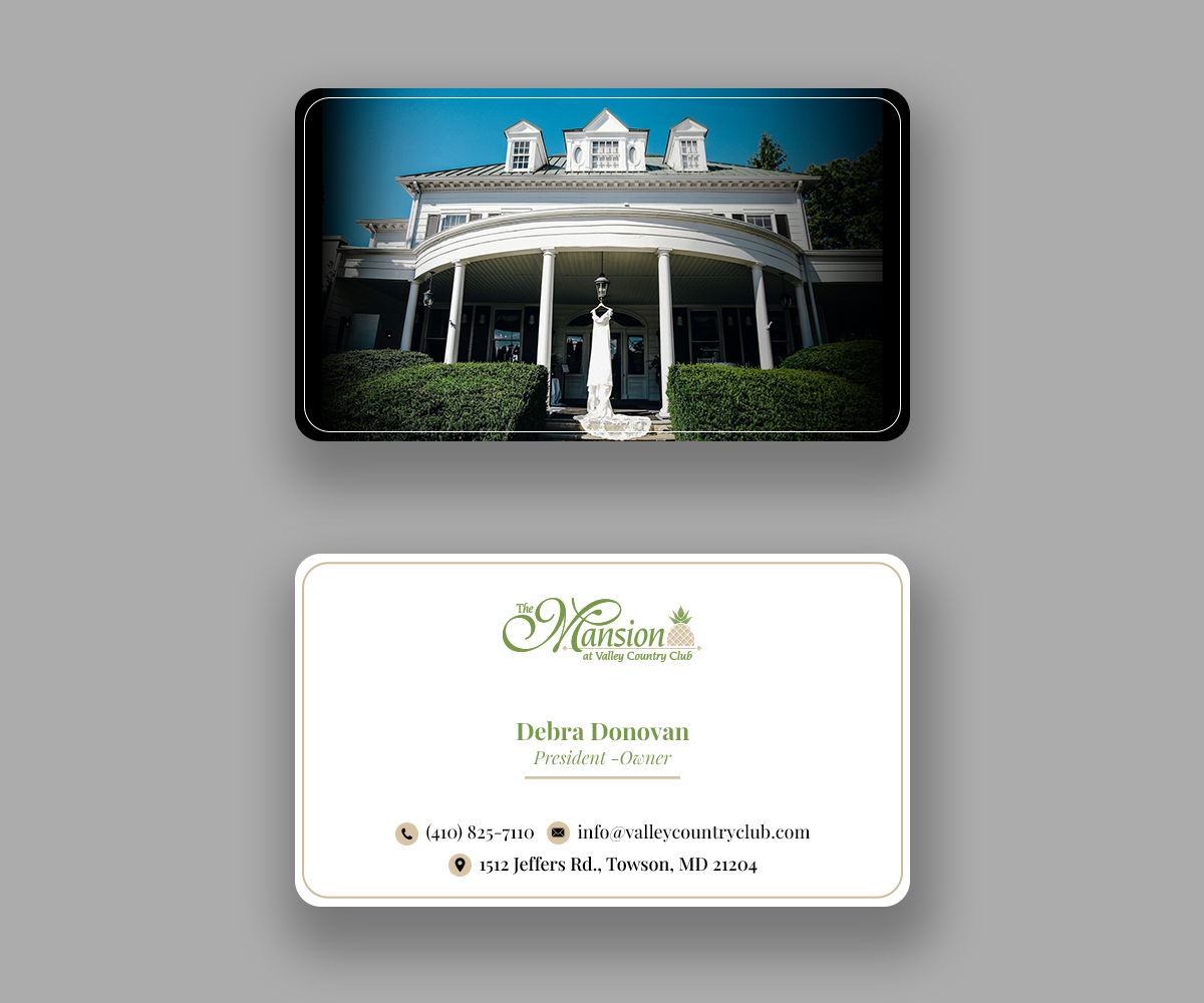 wedding venue business cards 2