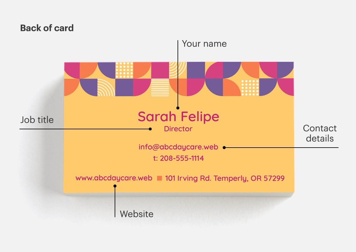 where can i put my business cards 3