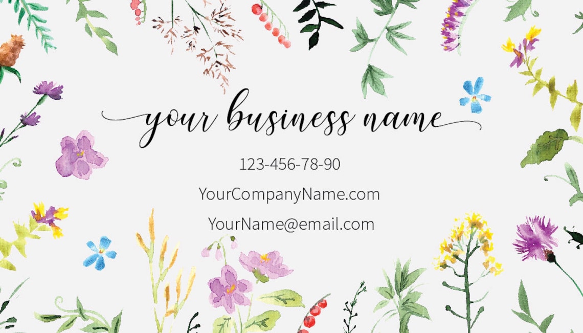 wildflower business cards 2