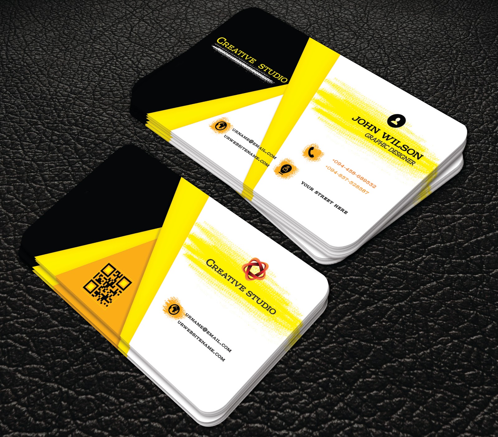 yellow business cards 1