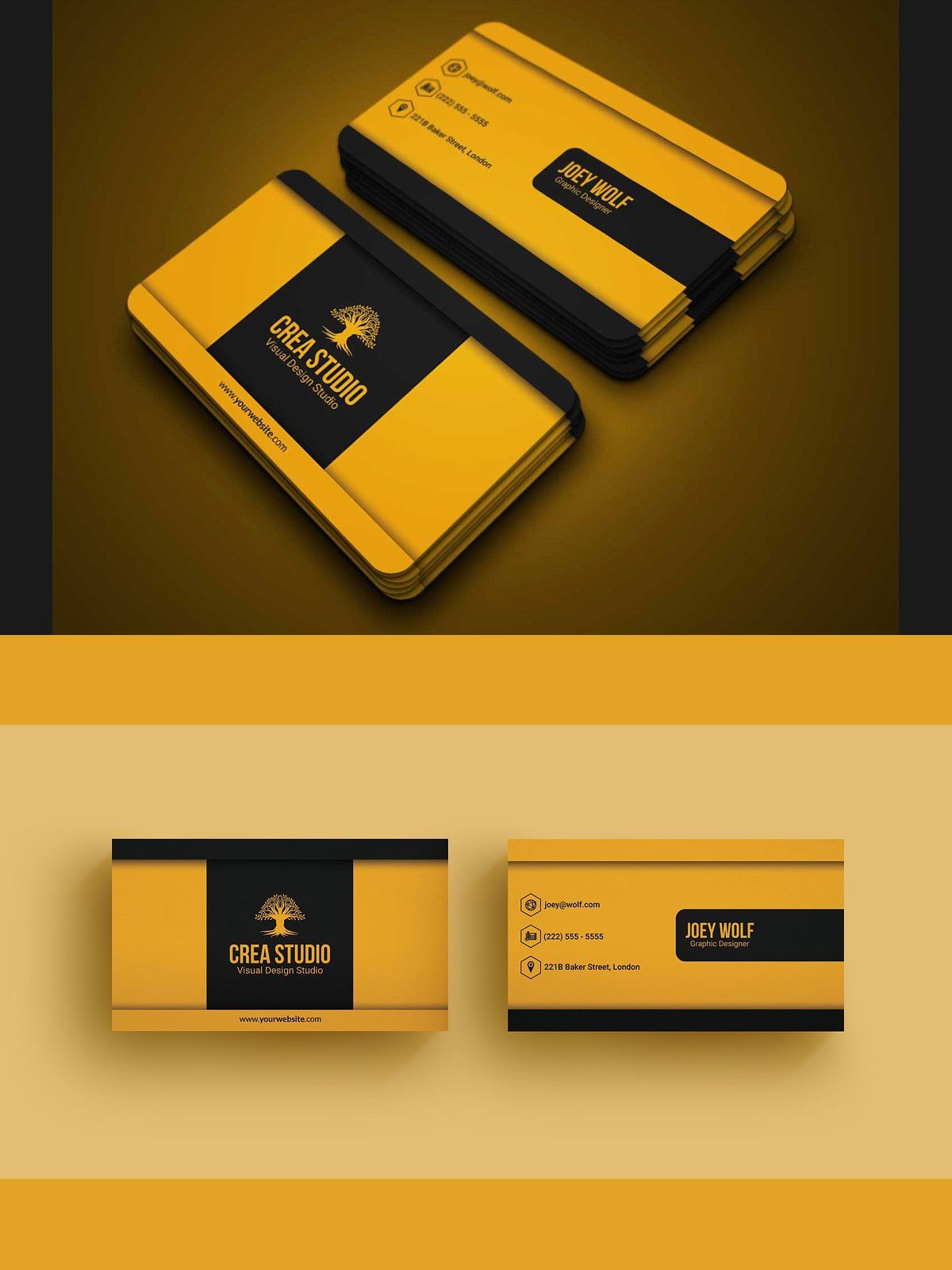 yellow business cards 3