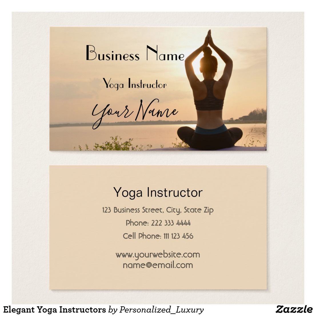 yoga instructor business cards 1