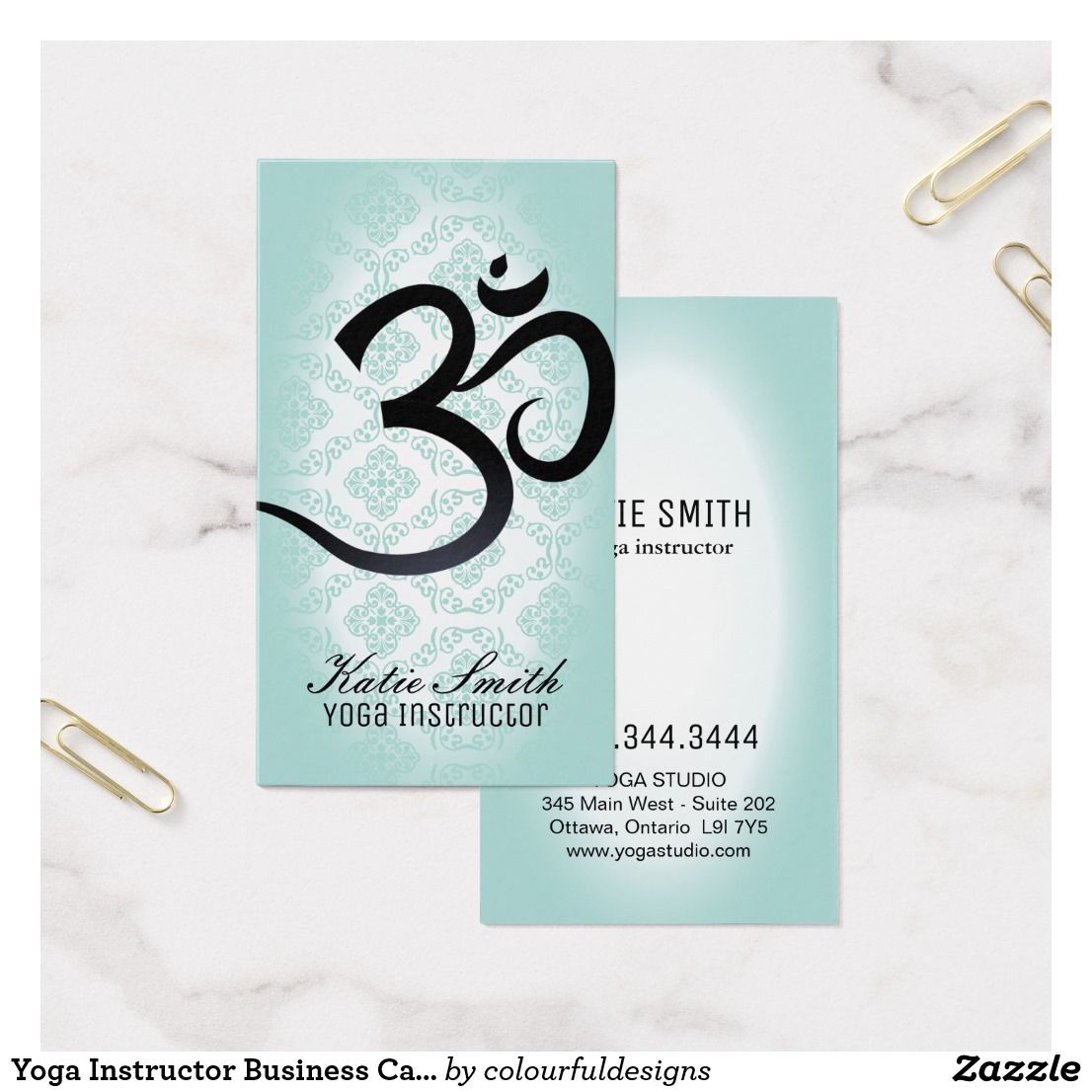 yoga instructor business cards 3
