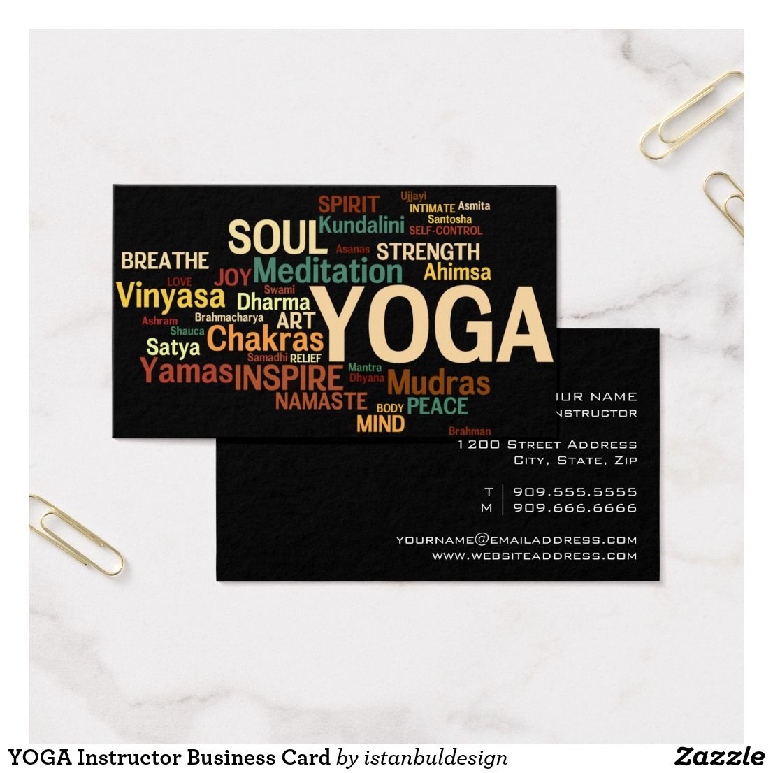 yoga instructor business cards 4