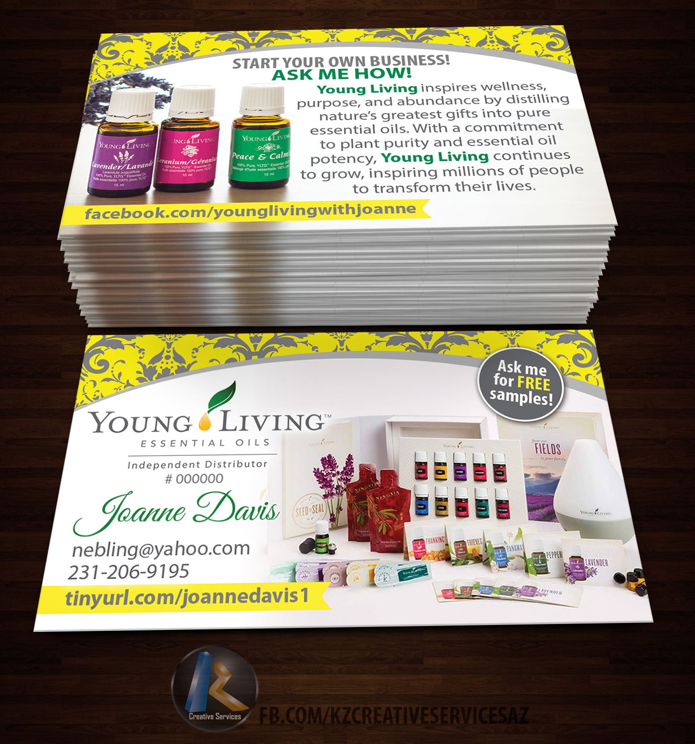 young living business cards 1