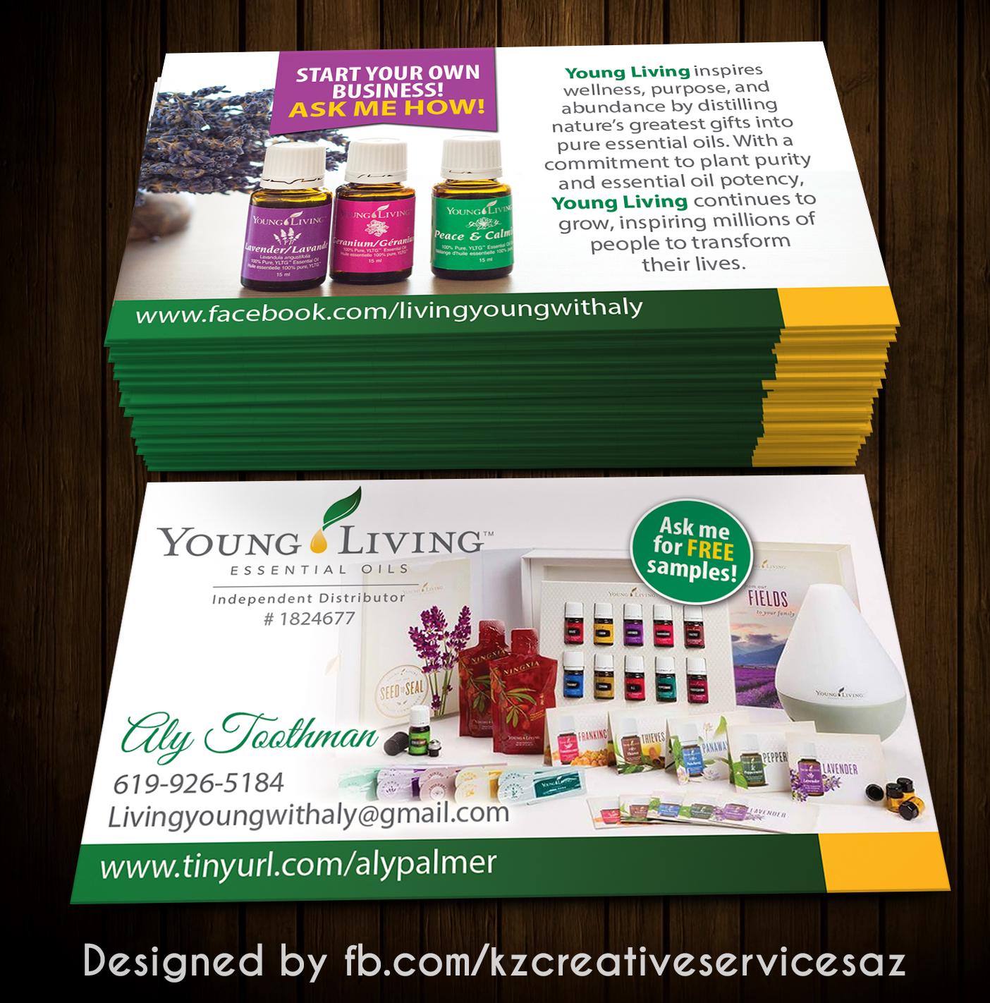 young living business cards 2