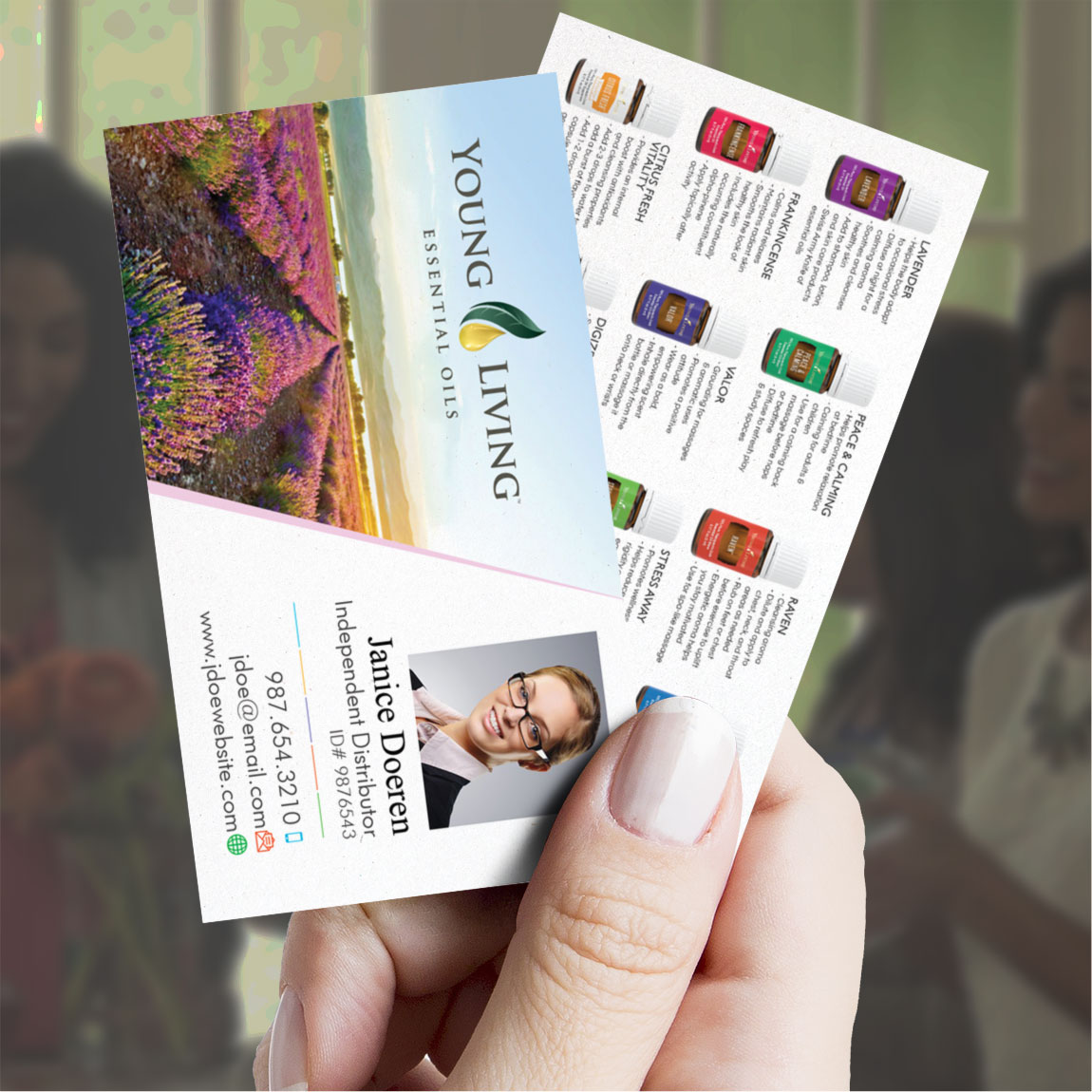 young living distributor business cards 1