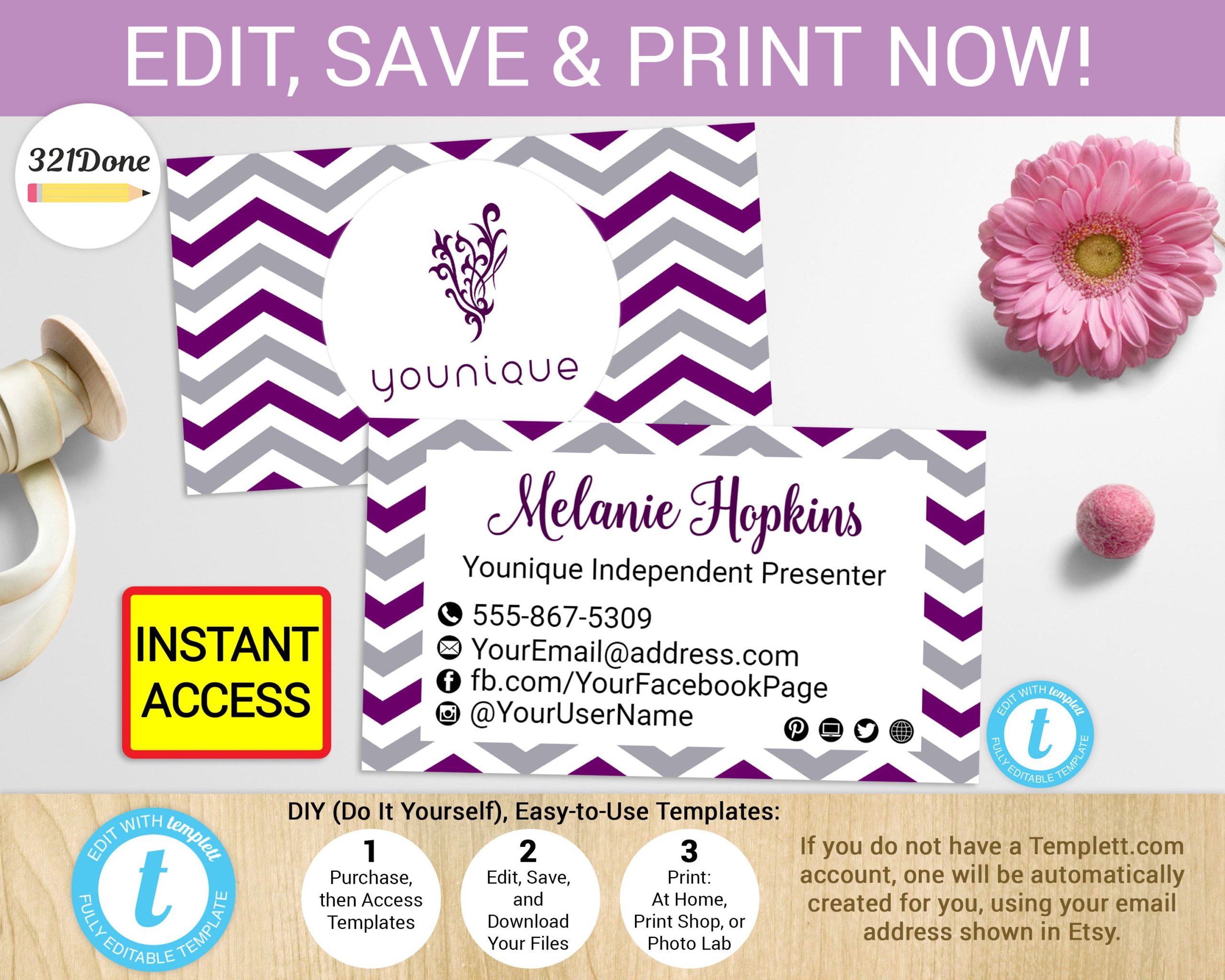 younique business cards templates 1